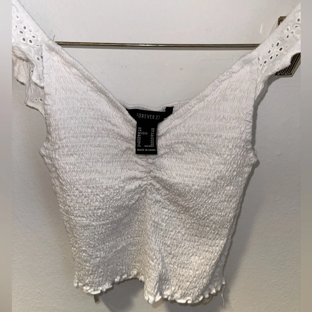 Forever 21 Cropped Ruffle Strap Tank Top - Picture 5 of 5